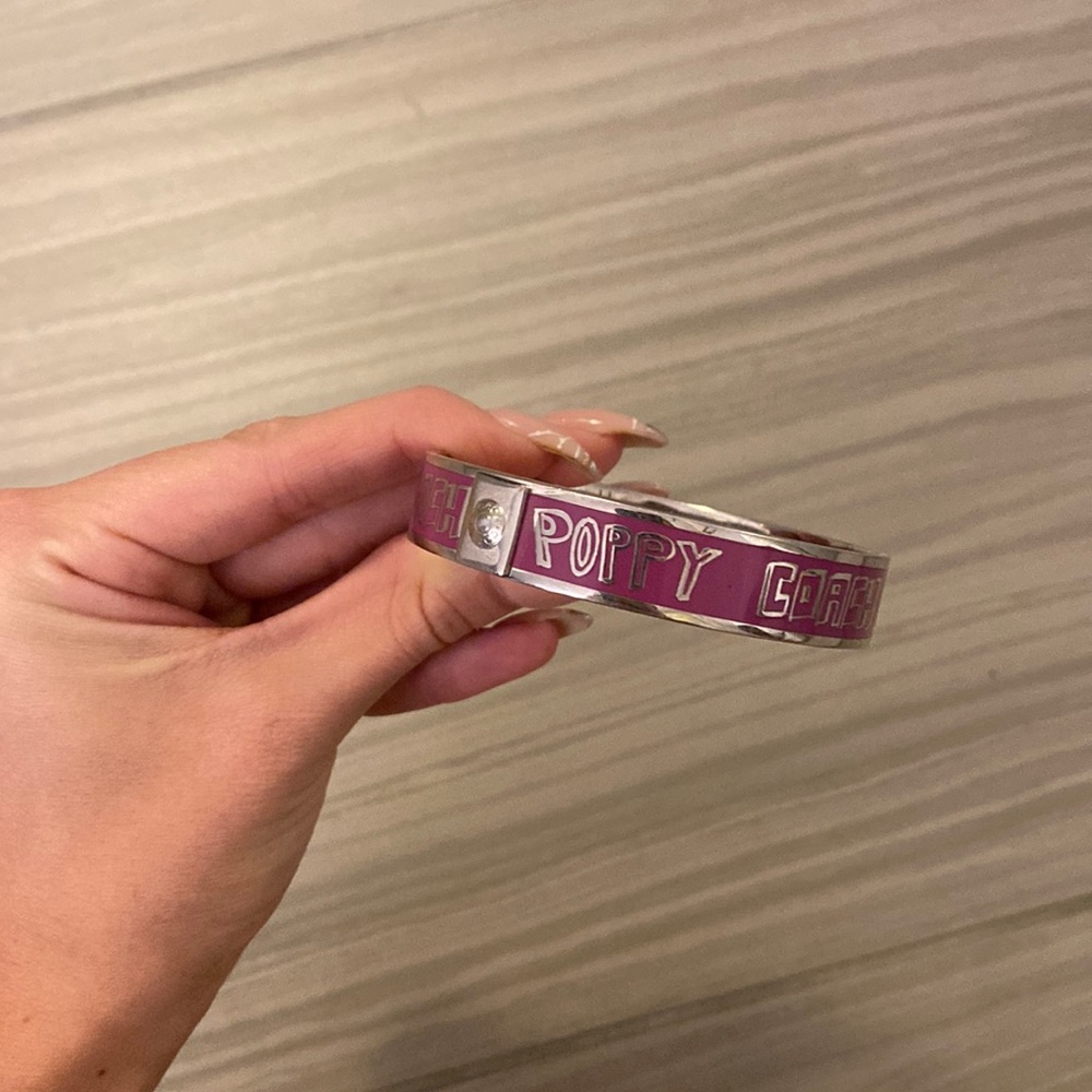 Coach Poppy purple bangle bracelet